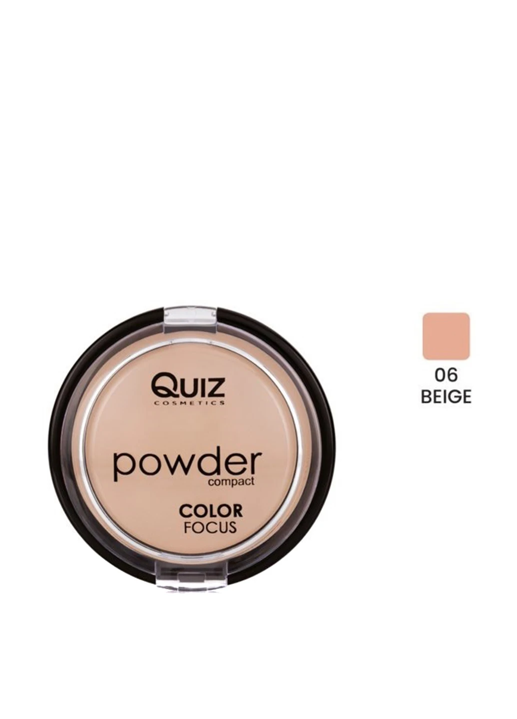 Пудра компактна з дзеркалом № 06 beige, 12 г Quiz (70379606)
