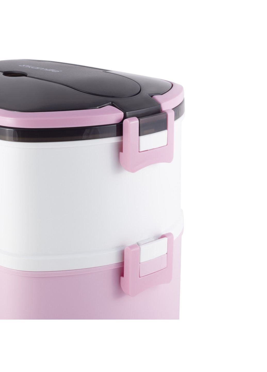 Ланч-бокс харчовий двоярусний KM-2139RZ 1500 мл рожевий Kamille (253621264)