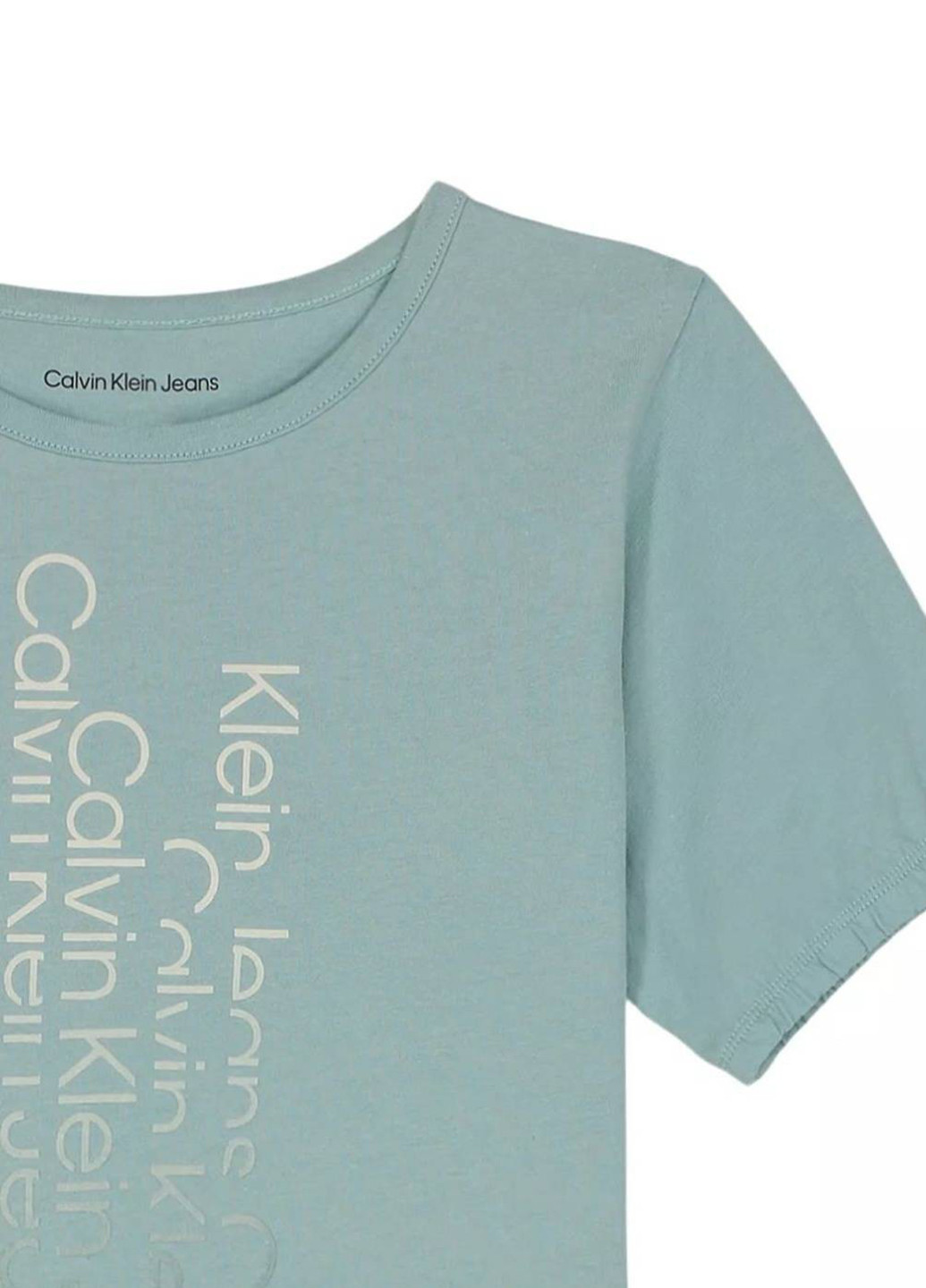 Бирюзовая летняя футболка Calvin Klein