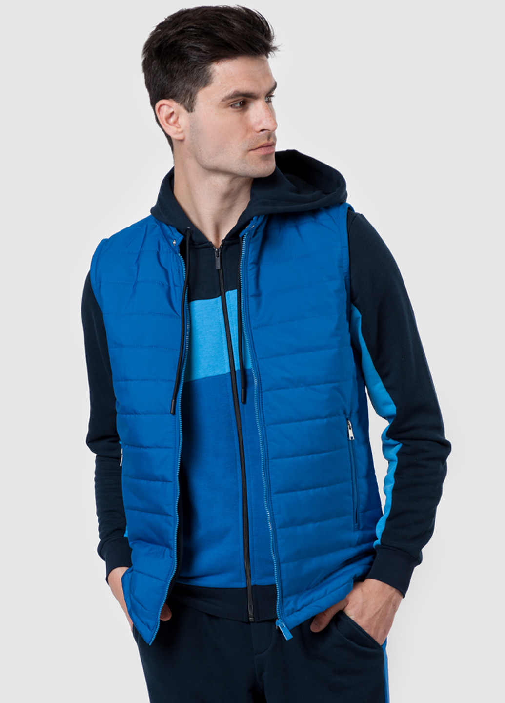 Синяя демисезонная куртка-жилет мужская Arber