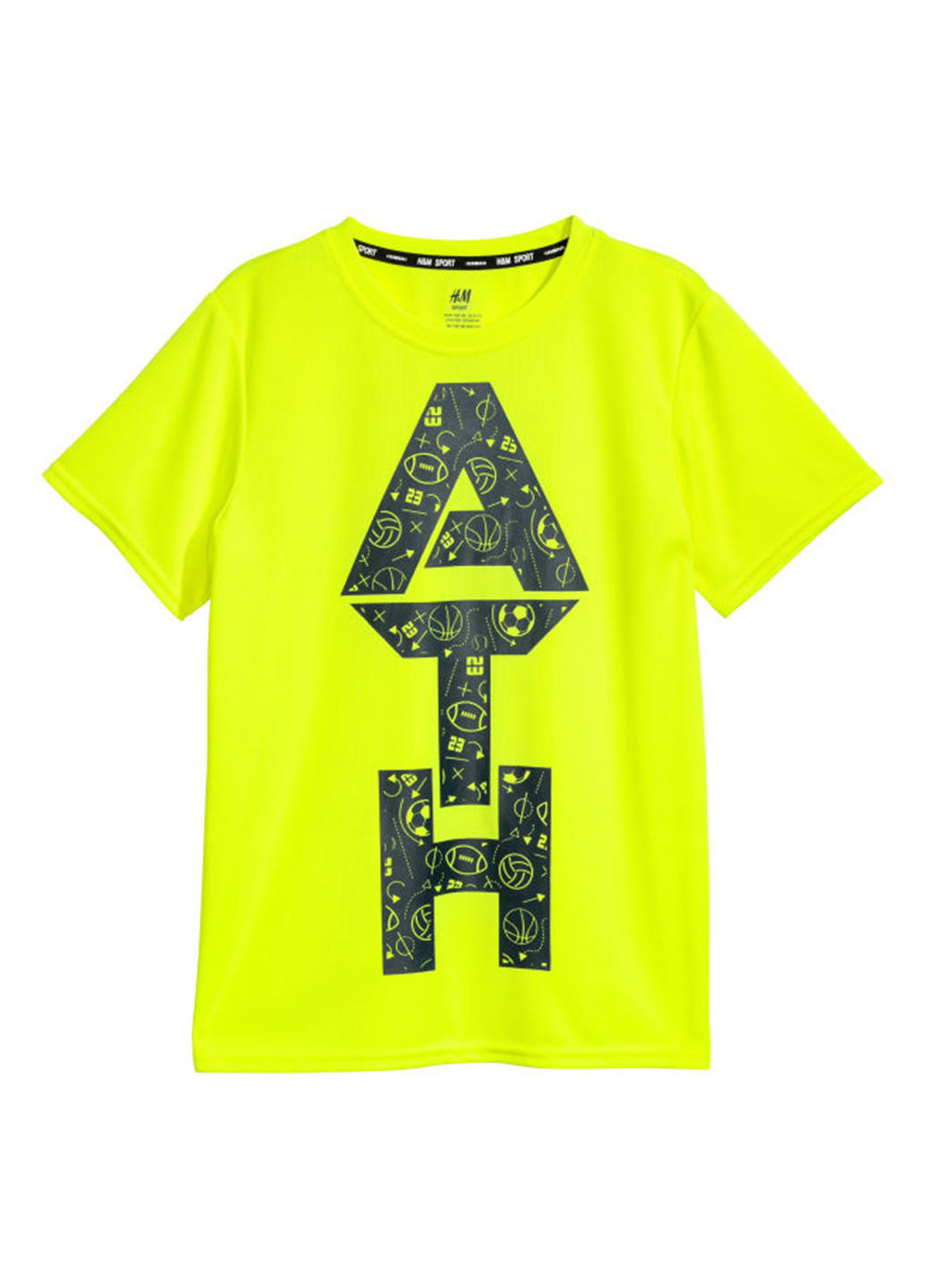 Лимонная летняя футболка H&M