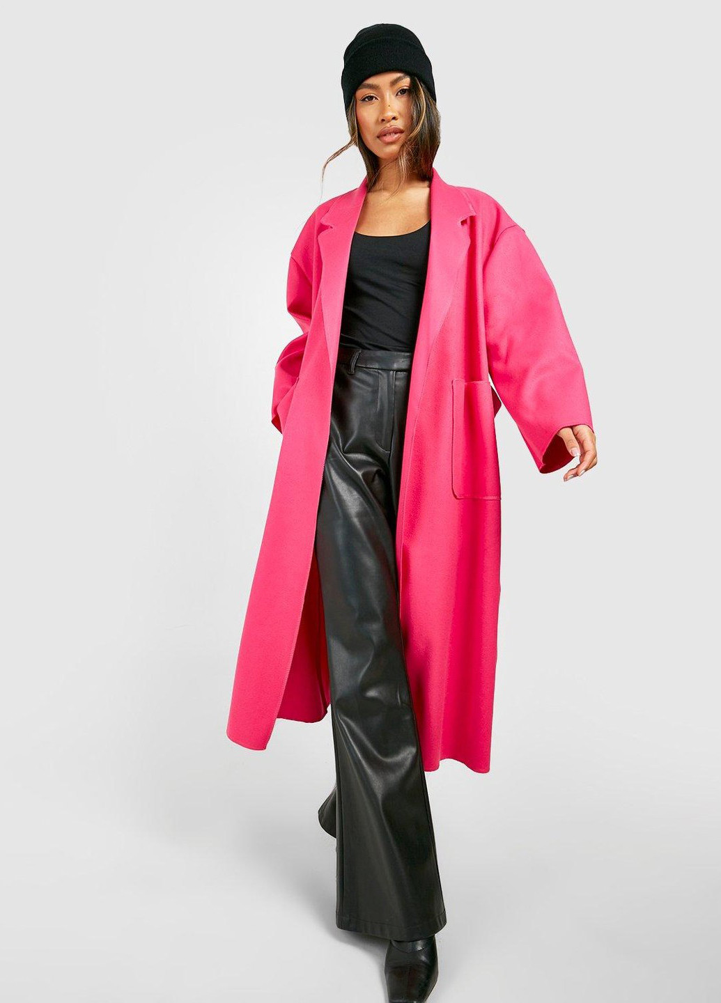 Розовое демисезонное Пальто Boohoo