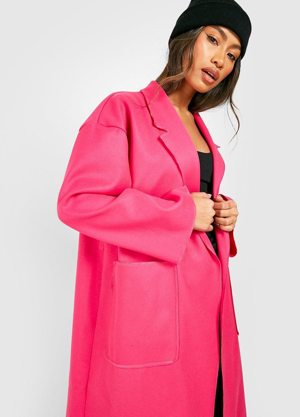 Розовое демисезонное Пальто Boohoo