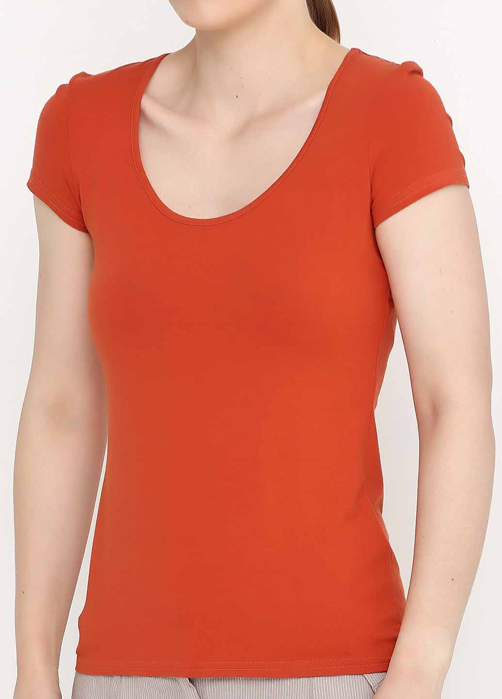 Рыжая летняя футболка Mado