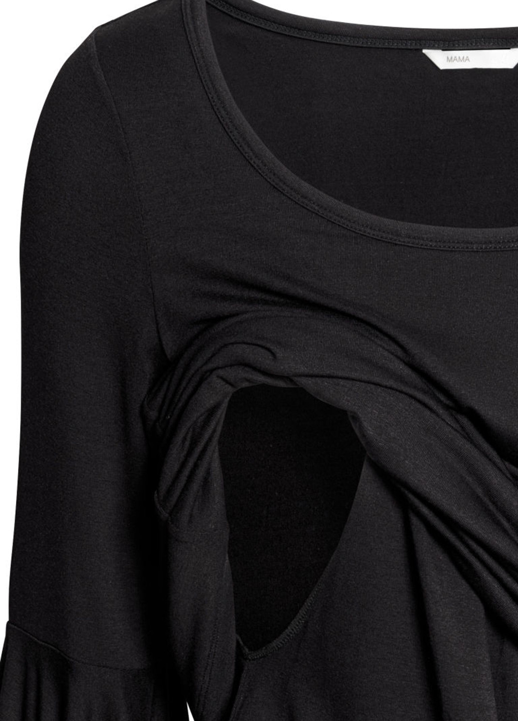 Туніка для вагітних H&M з довгим рукавом однотонна чорна кежуал