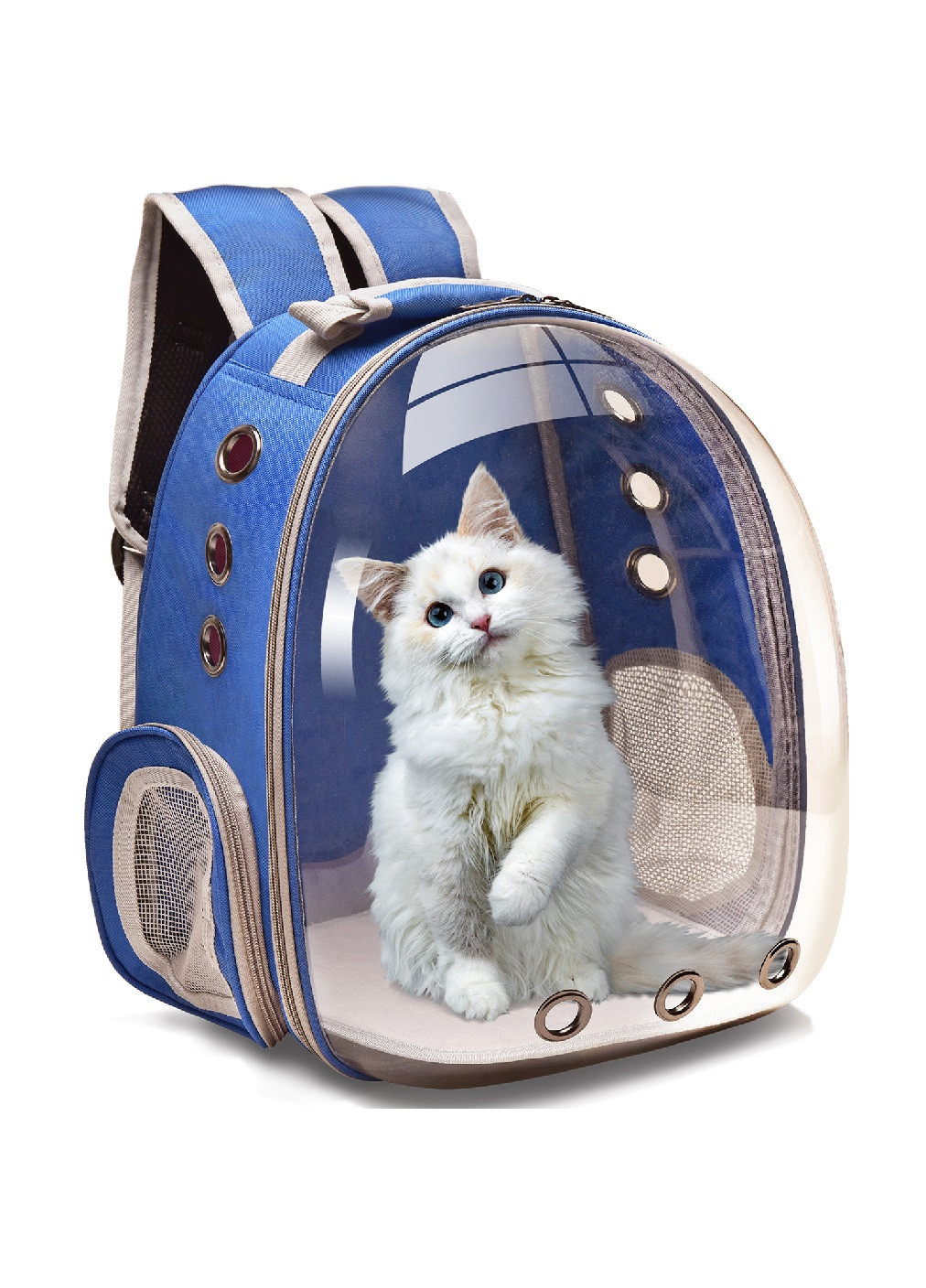 Прозрачный водонепроницаемый рюкзак-переноска для кошек и собак (47199765) Синий Unbranded (256401370)
