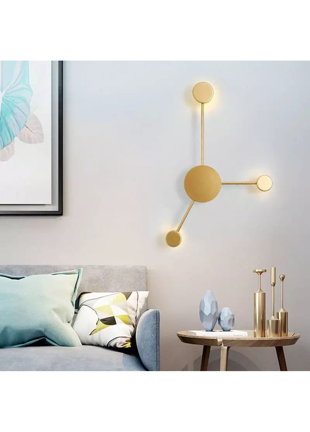 Бра настенное LED B2021/3-gd-k Золото 55х36х7 см. Sunnysky (253544901)