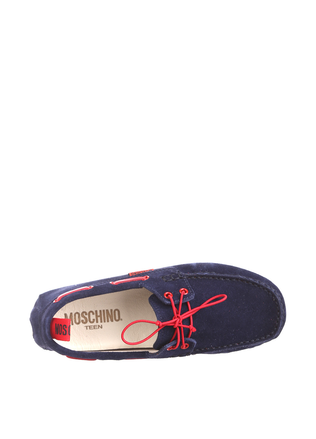 Темно-синие мокасины Moschino со шнурками