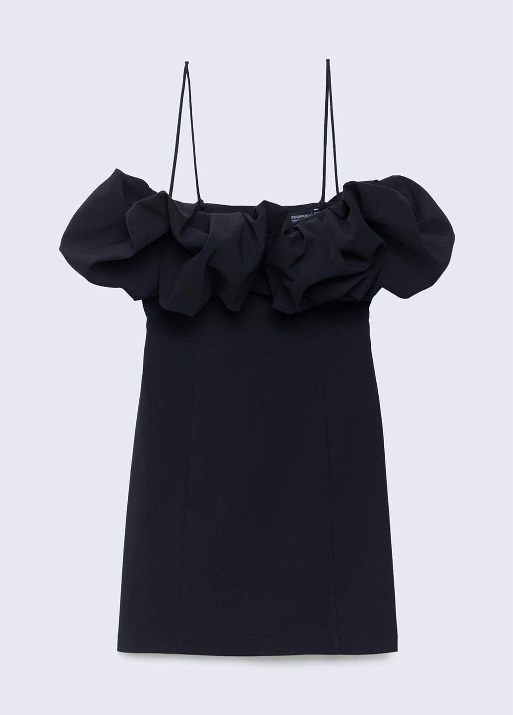 Чорна коктейльна сукня Stradivarius однотонна