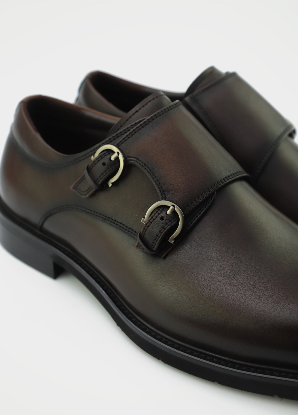 Коричневые кэжуал, классические туфли Respect с ремешком