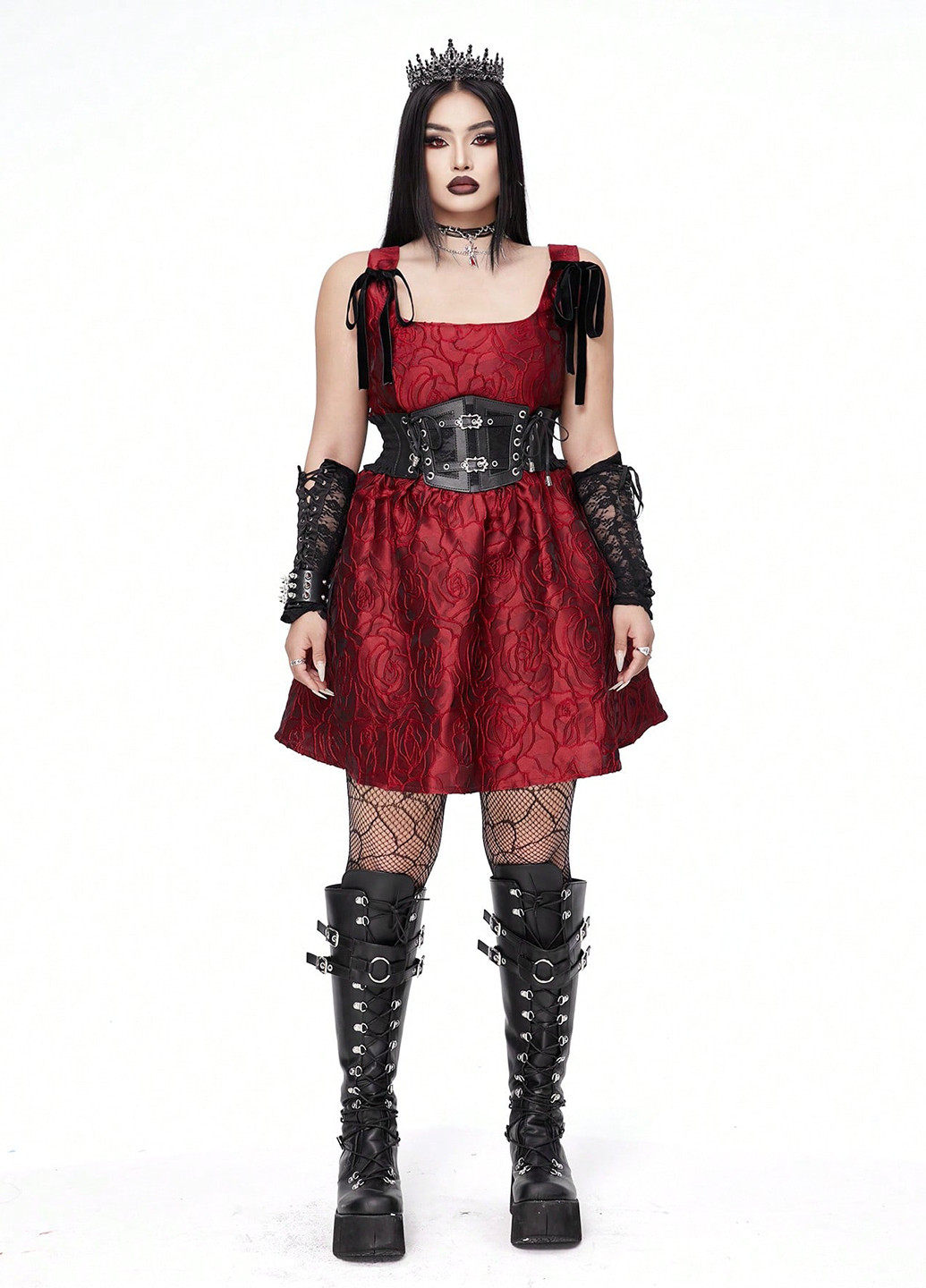 Бордова святковий, кежуал сукня дзвін SHEIN однотонна