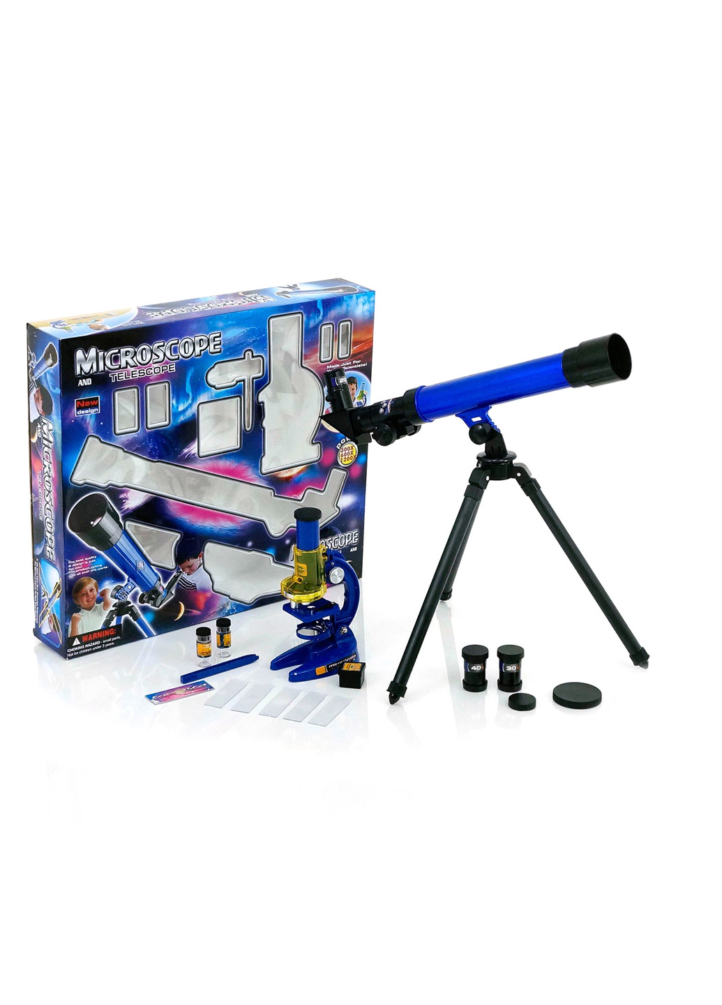 Научный набор Микроскоп+Телескоп со световым эффектом Kimi (252404916)