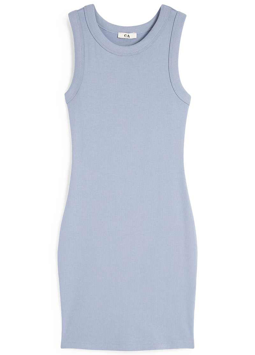 Серо-голубое кэжуал платье платье-майка C&A однотонное