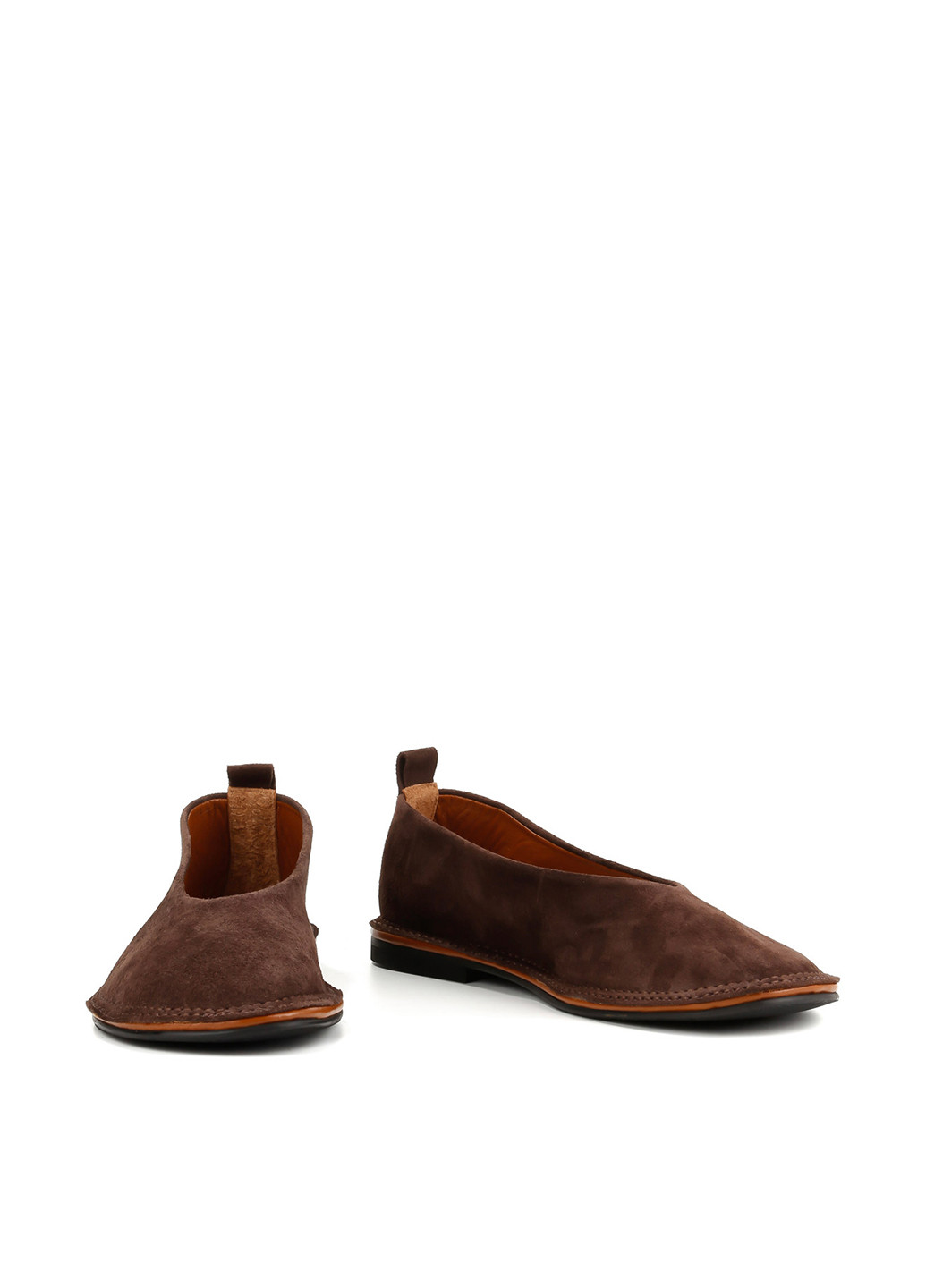 Жіночі балетки Le'BERDES | коричневі однотонні без декору натуральна замша (360795503)