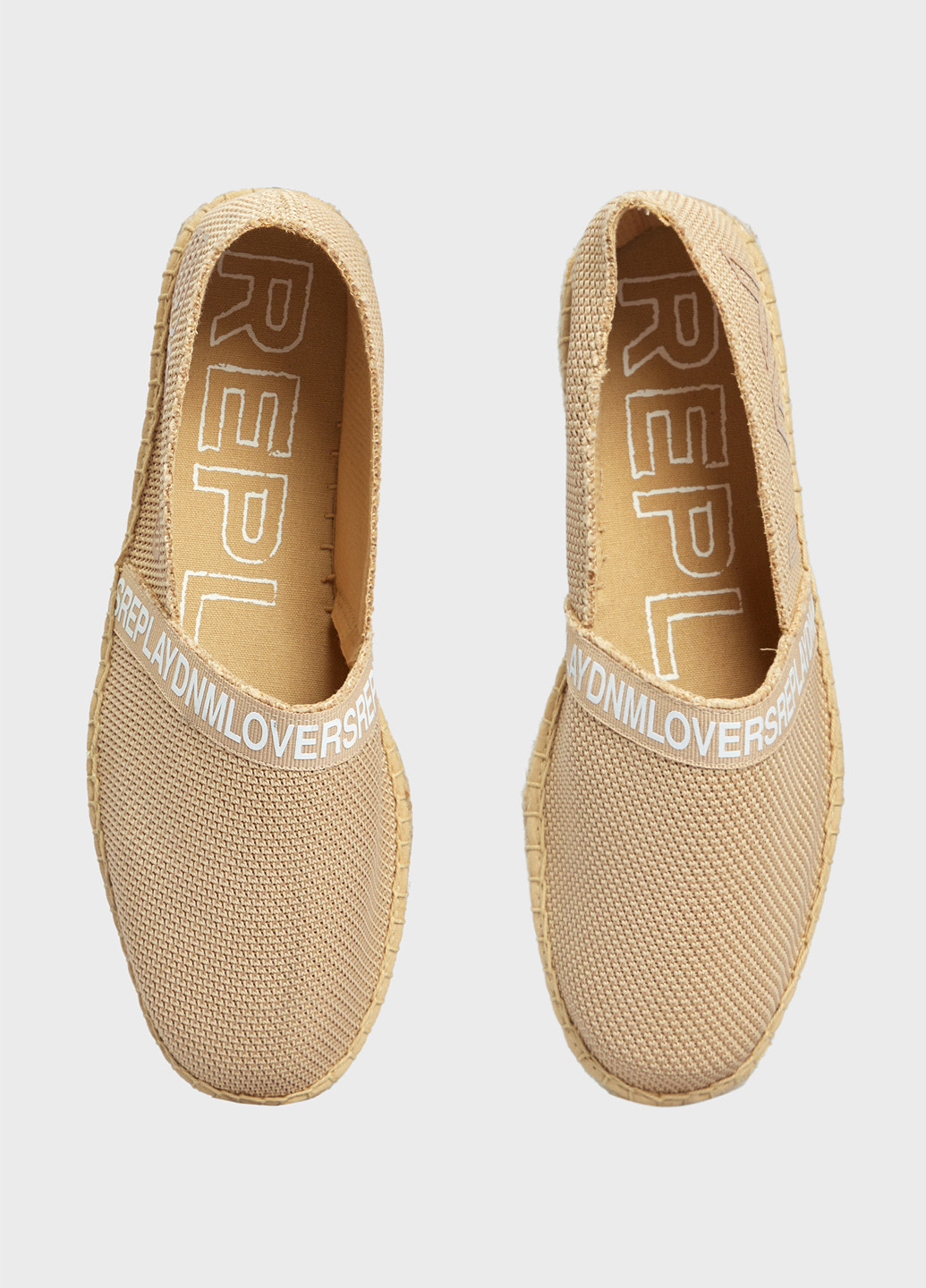 бежевые эспадрильи Replay надпись (315647513)