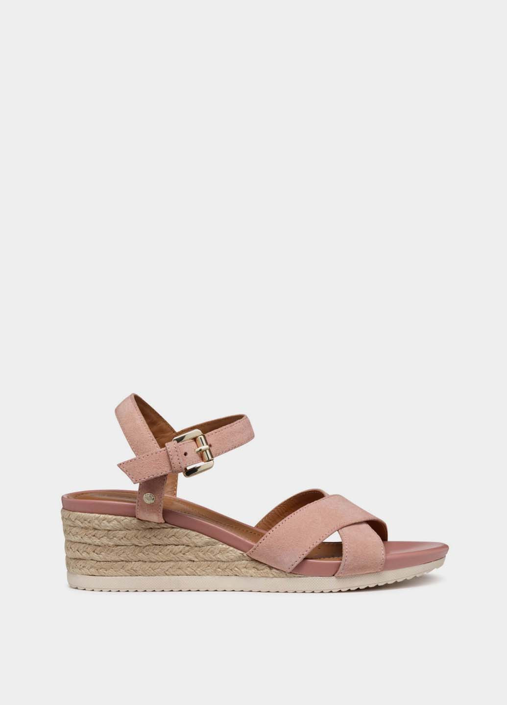 Розовые босоножки Geox с ремешком