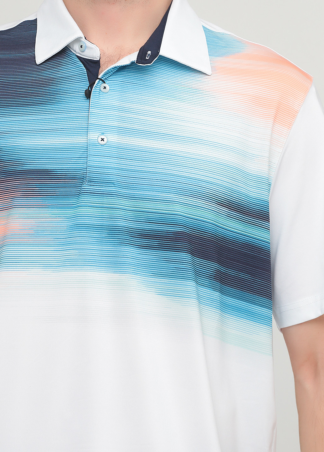 Белая футболка-поло для мужчин Greg Norman с абстрактным узором