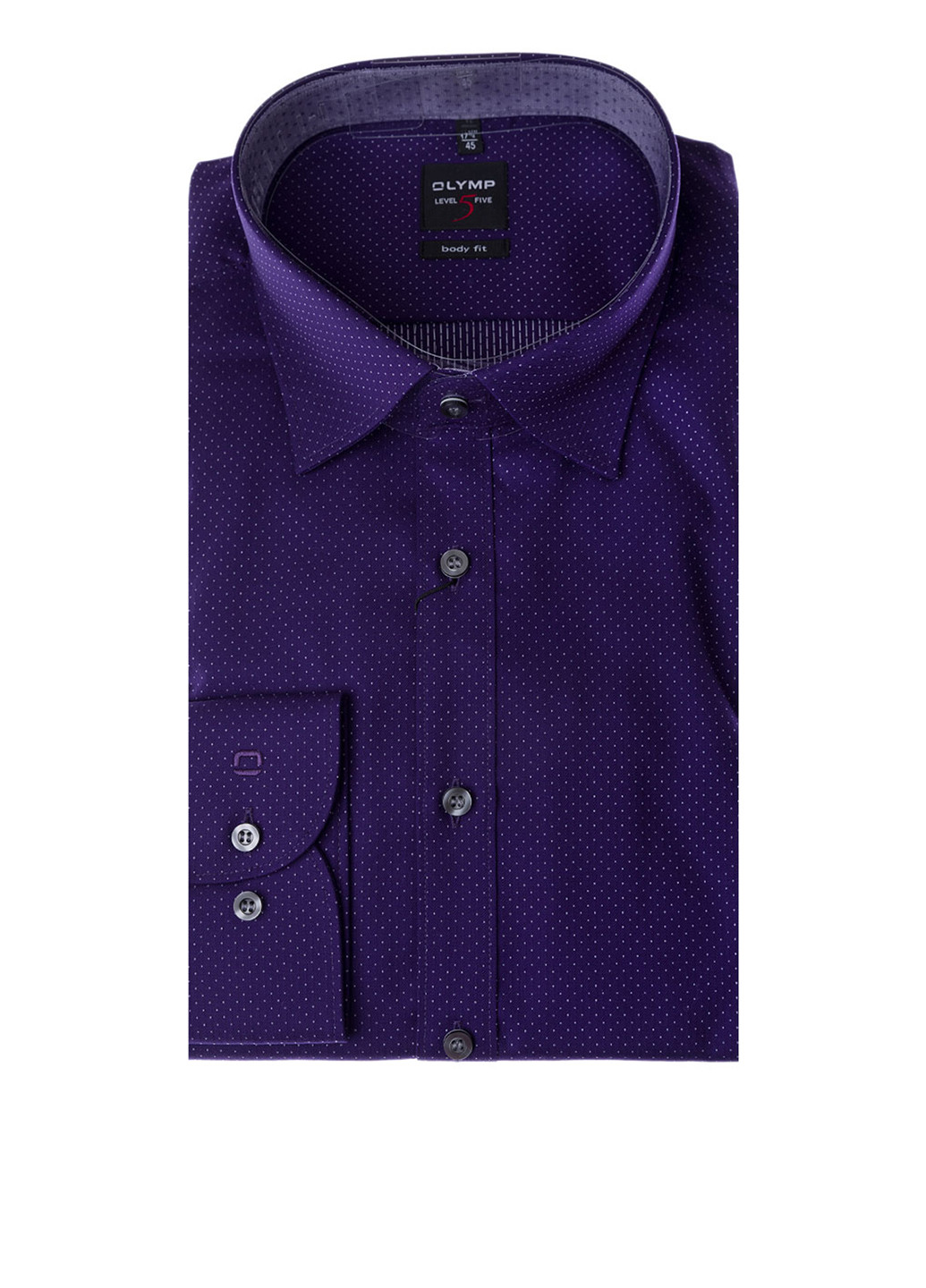 Фиолетовая кэжуал рубашка в горошек Olymp