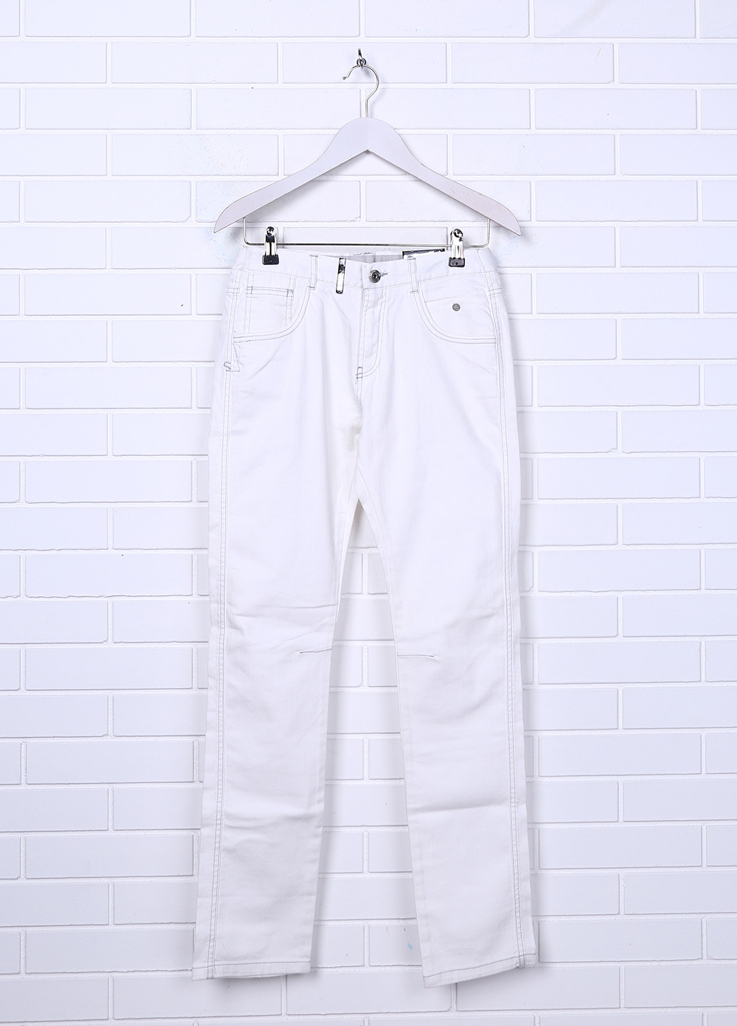 Белые летние прямые джинсы Sarabanda