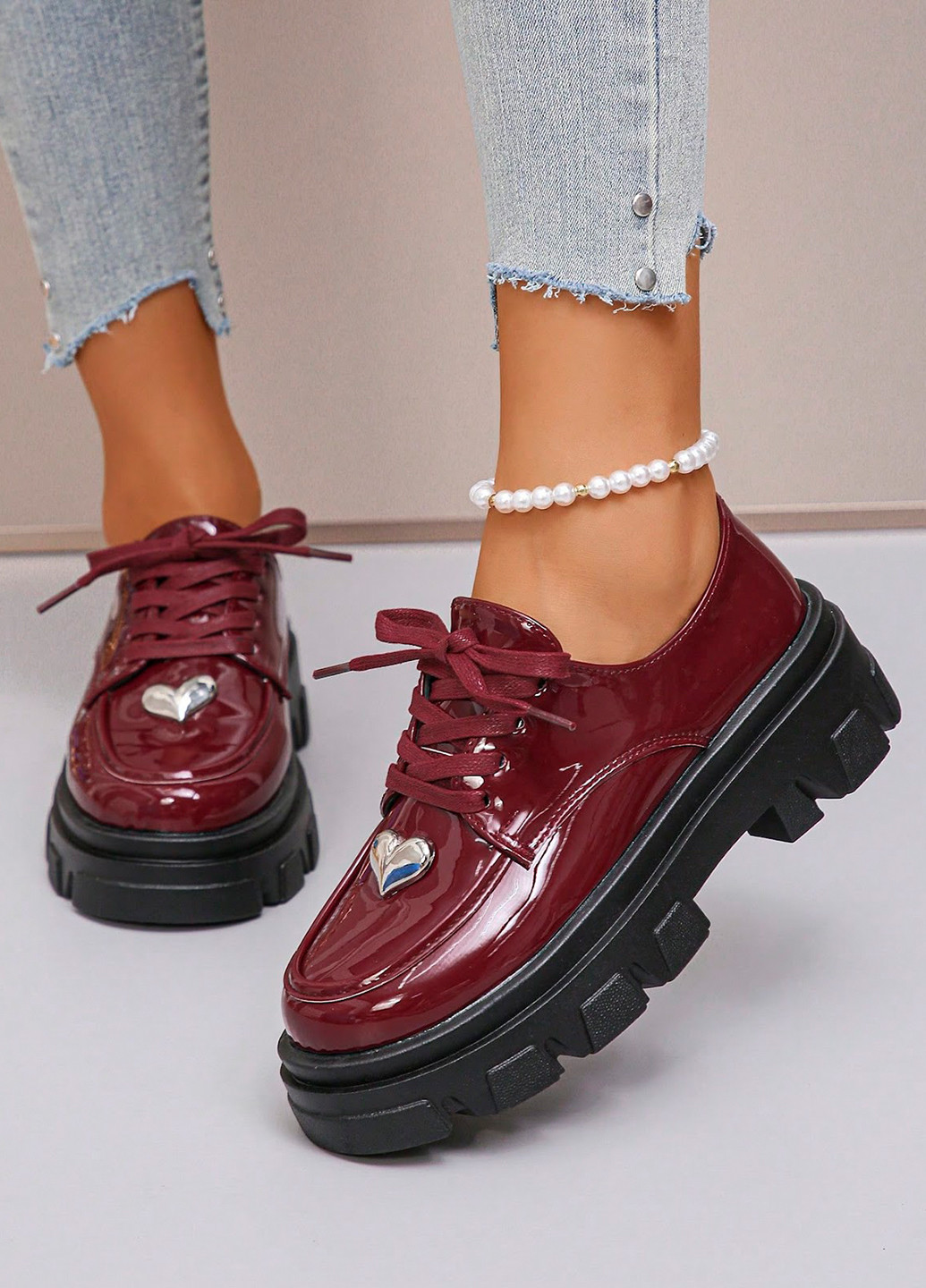 SHEIN Лоферы лоферы бордовый з искусственная кожа, китай — демисезон (322813976)