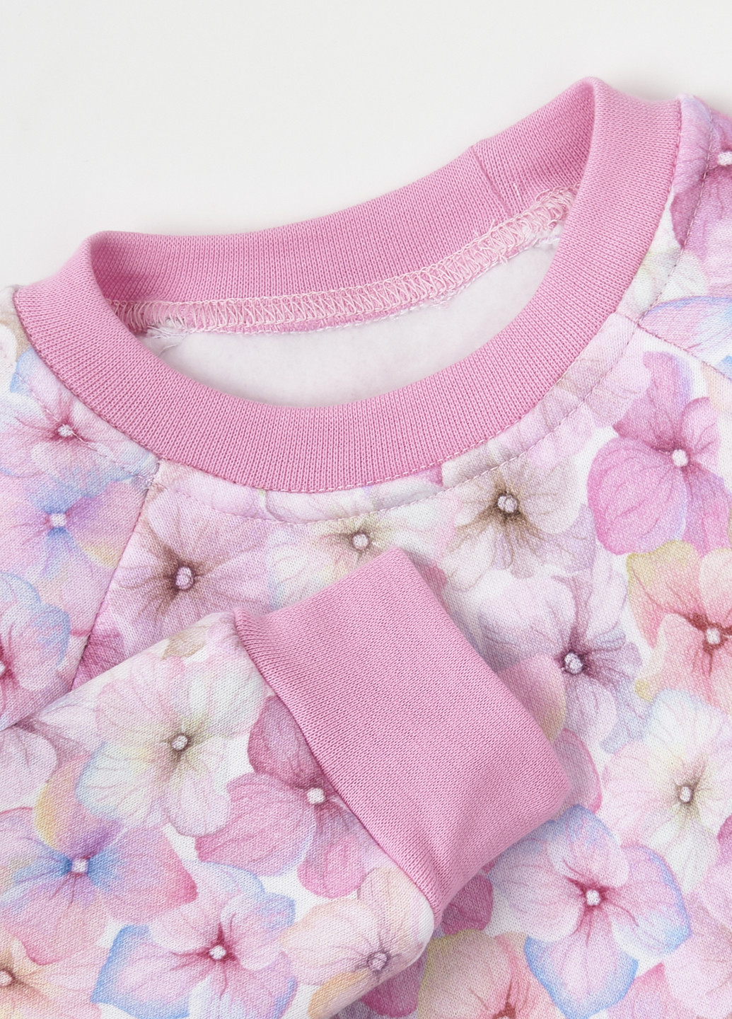 Z16 свитшот цветочный розовый кэжуал хлопок, трикотаж