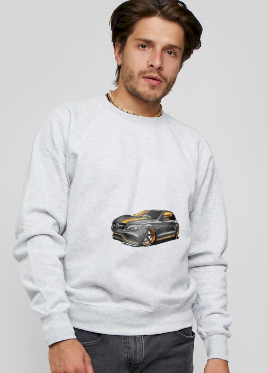 Серый свитшот мужской YAPPI (198688881)