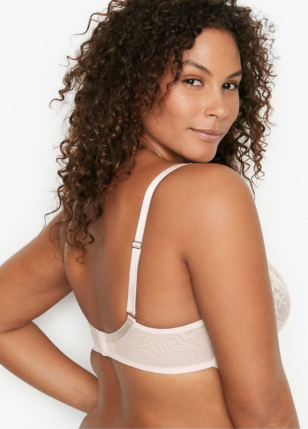 Молочный демисезонный комплект (бюстгальтер, трусики) Victoria's Secret