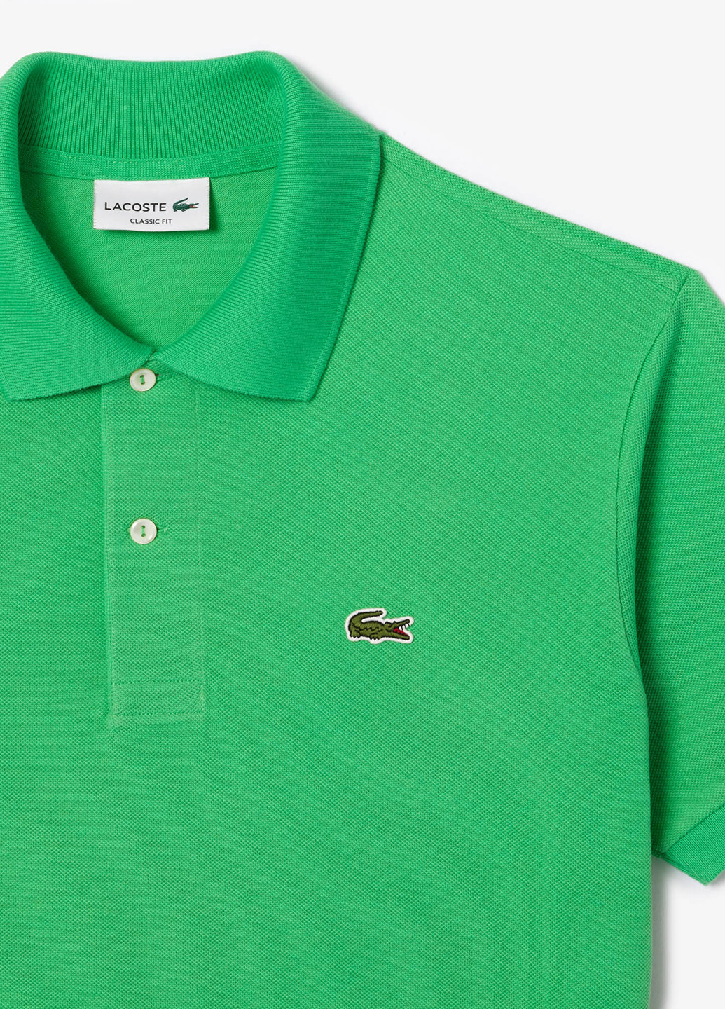 Зеленая футболка-поло для мужчин Lacoste с логотипом