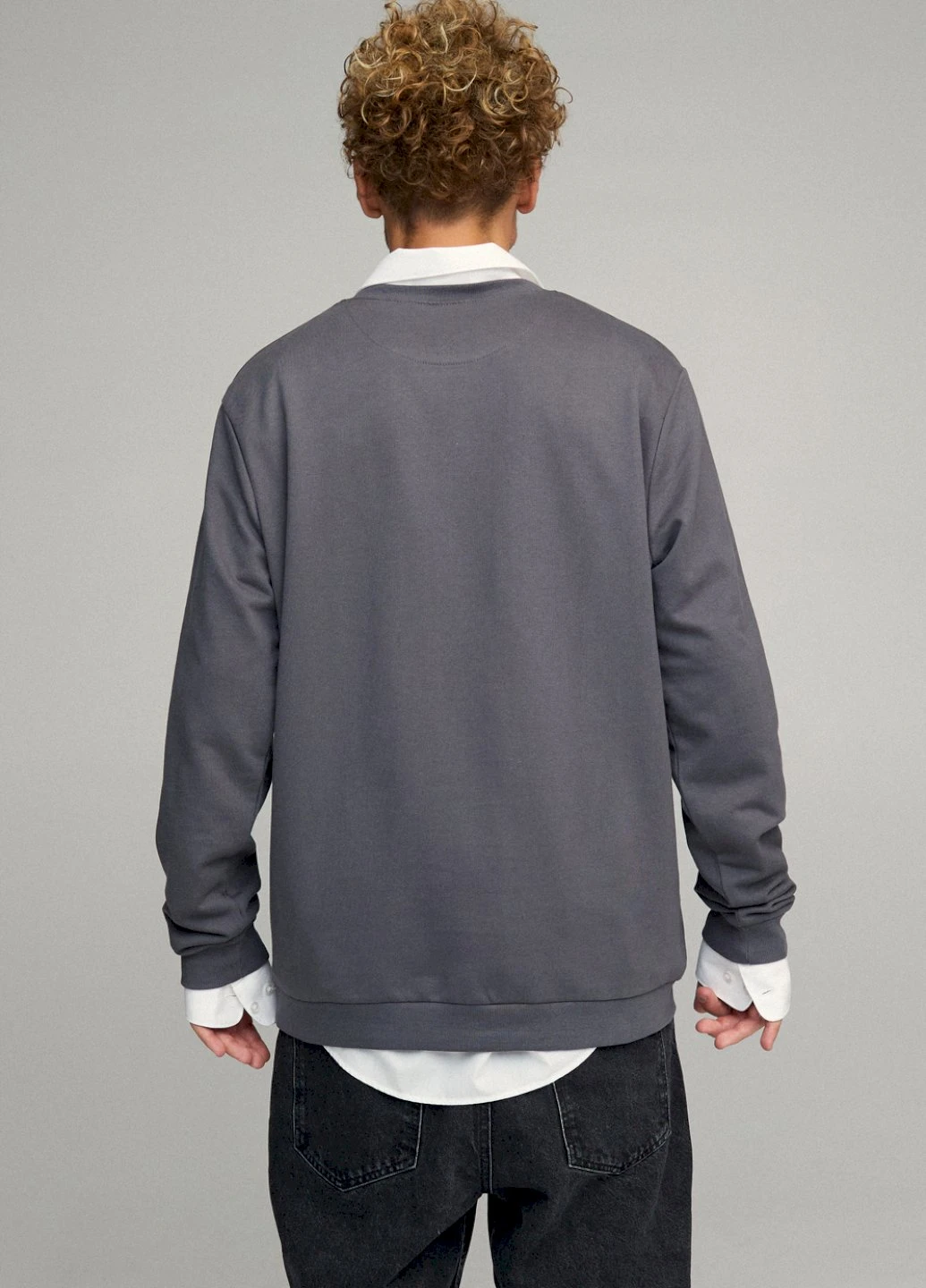 Темно-серый свитшот мужской oversize /no flis/ YAPPI (252258849)