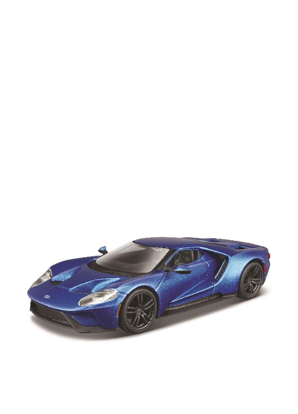 Автомодель - FORD GT (голубой металлик, серебристый металлик, 1:32) Bburago (18000722)