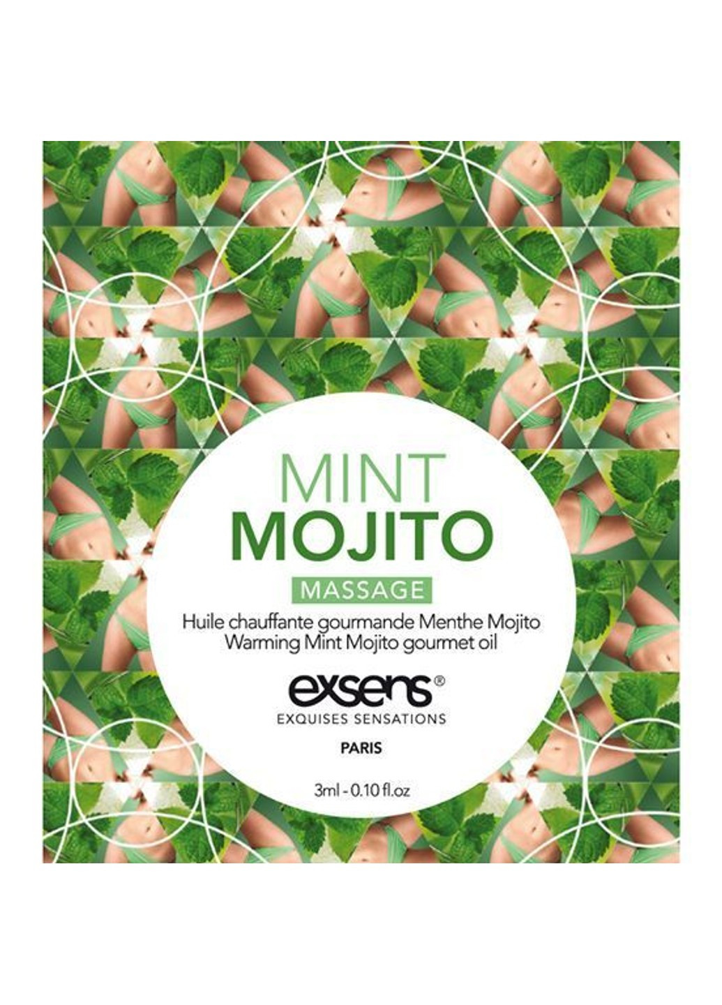 Пробник масажного масла Mojito 3мл Exsens (252607082)