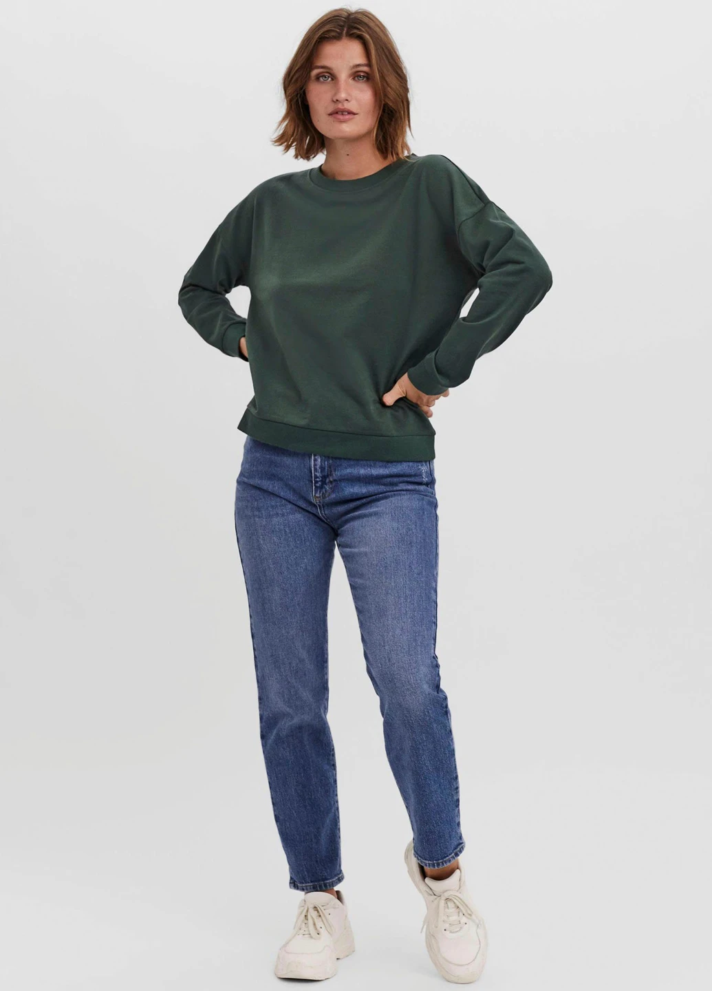 Зелений світшот Vero Moda однотонний (245183726)