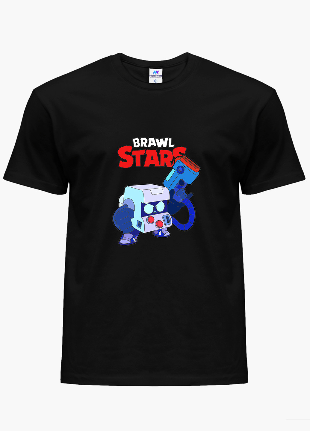 Черная демисезонная футболка детская 8 бит бравл старс (8-bit brawl stars)(9224-1002) MobiPrint