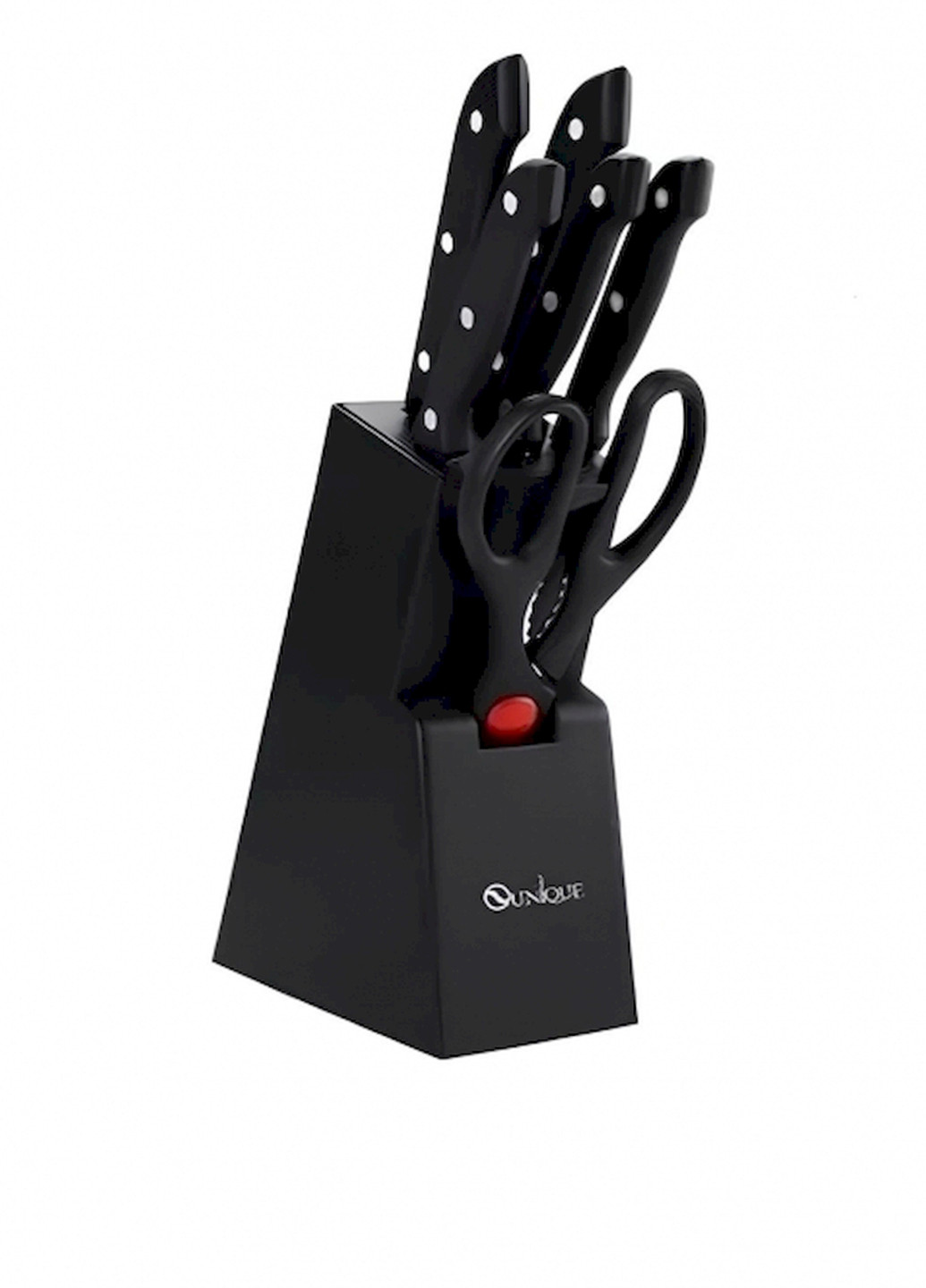 Набір ножів на підставці (6 пр.), 40х10 см Forus чорний, нержавіюча сталь