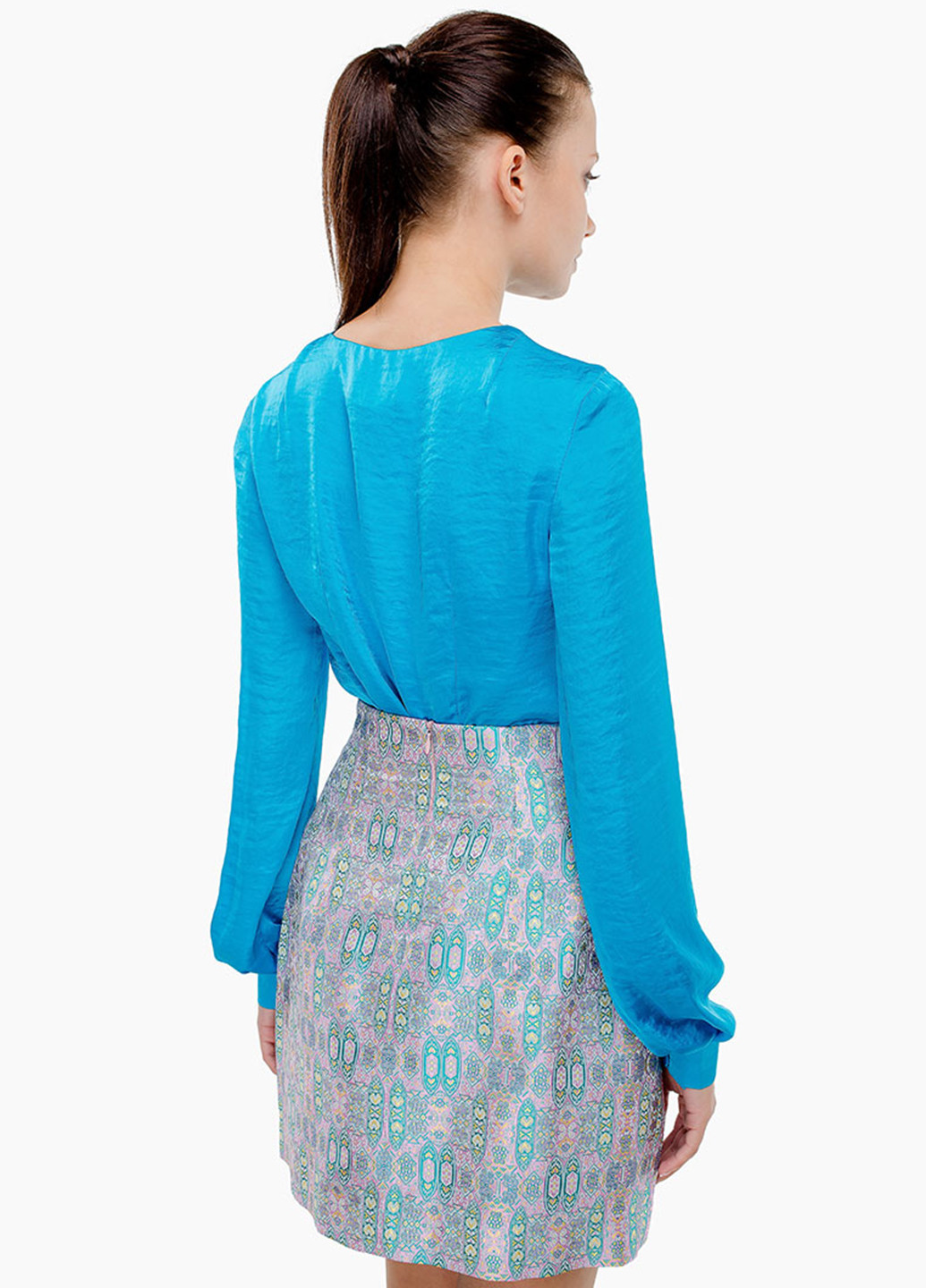 Блакитна демісезонна блуза Nai Lu-na by Anastasiia Ivanova