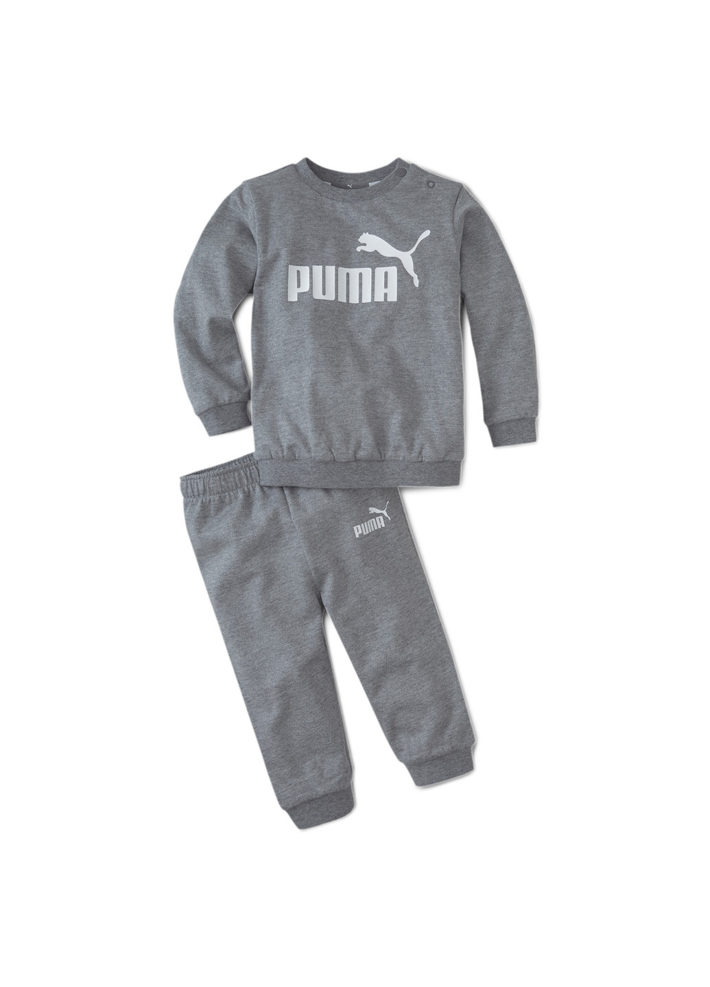 Комплект детский Puma Minicats Crew Jogger серый спортивный