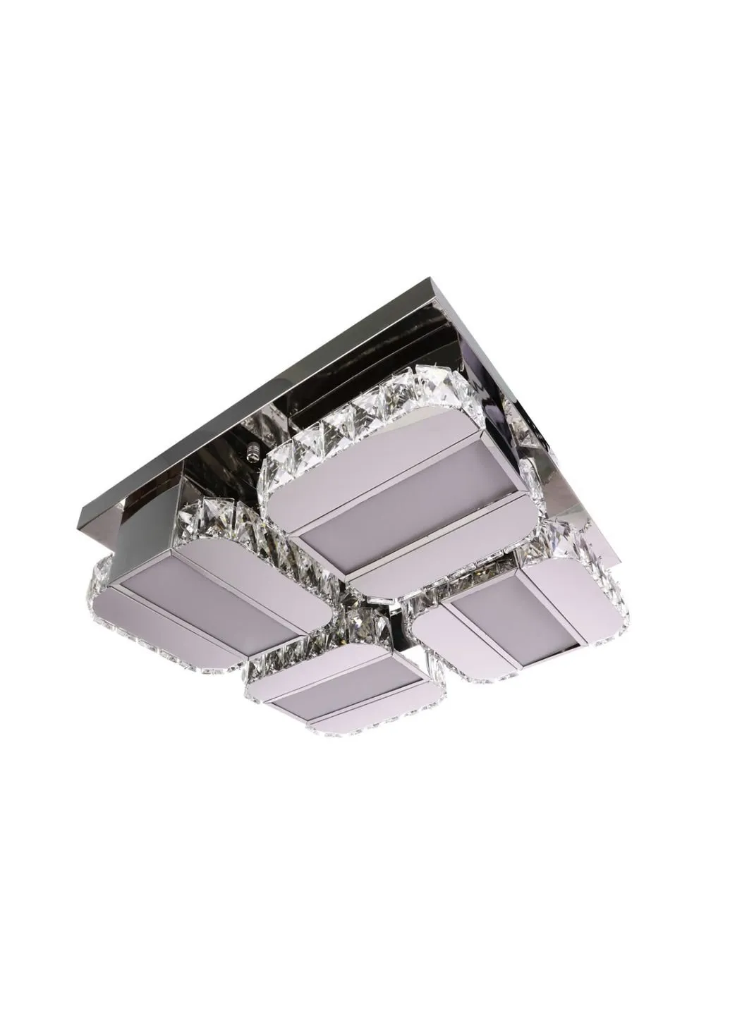 Люстра потолочная хрустальная LED с пультом C2060/500 Хром 15х48х48 см. Sunnysky (253629899)