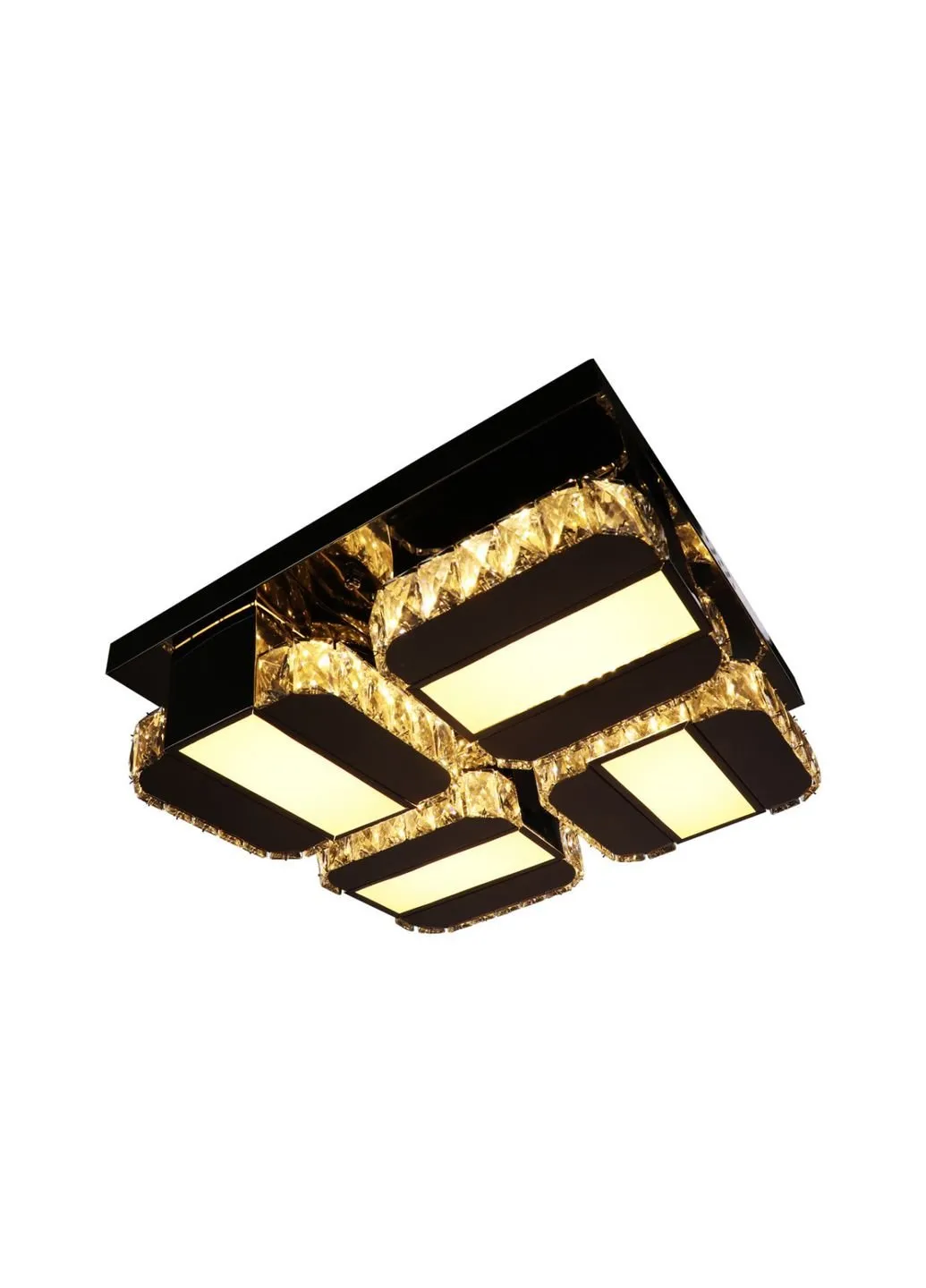 Люстра потолочная хрустальная LED с пультом C2060/500 Хром 15х48х48 см. Sunnysky (253629899)