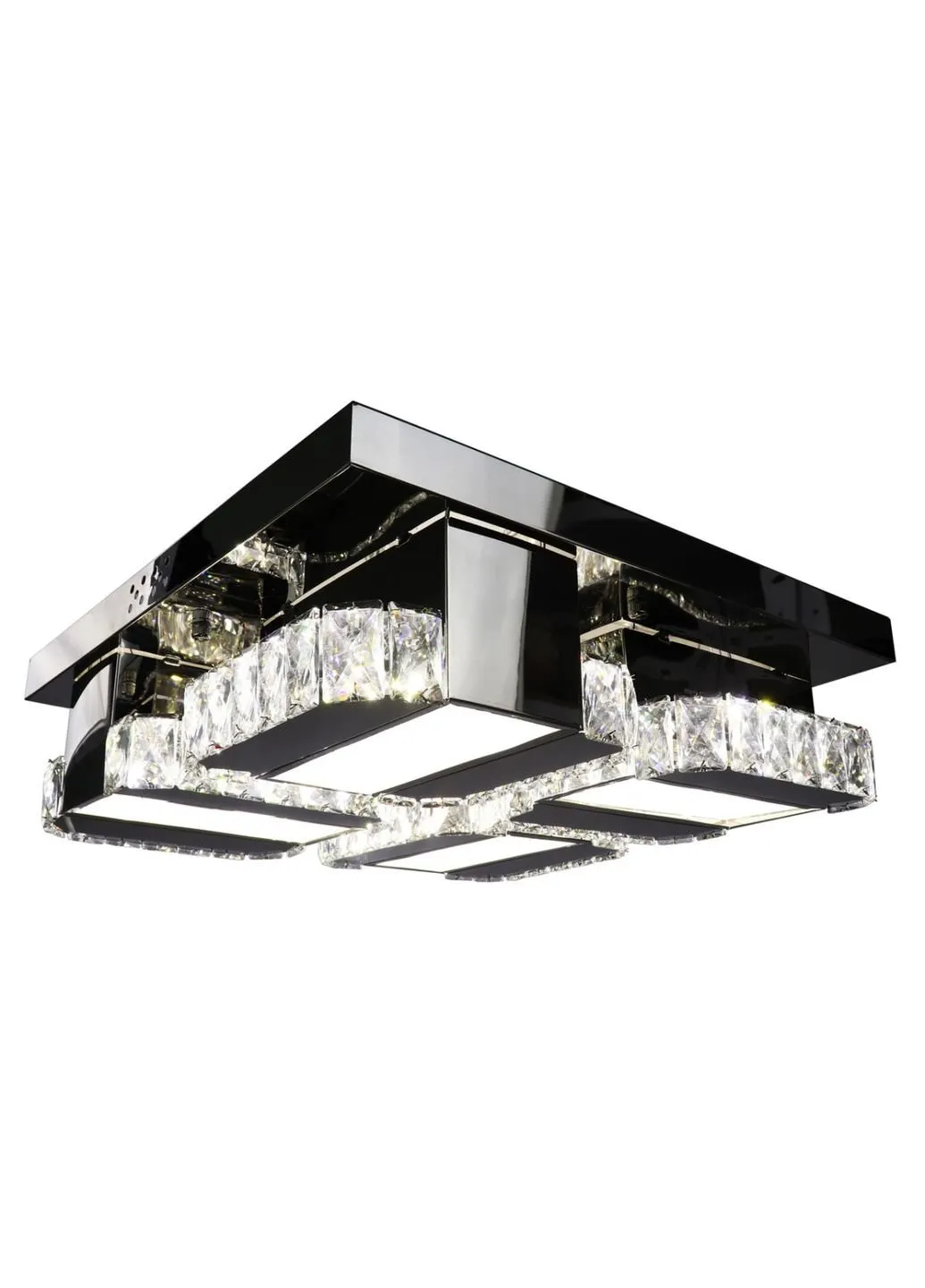 Люстра потолочная хрустальная LED с пультом C2060/500 Хром 15х48х48 см. Sunnysky (253629899)