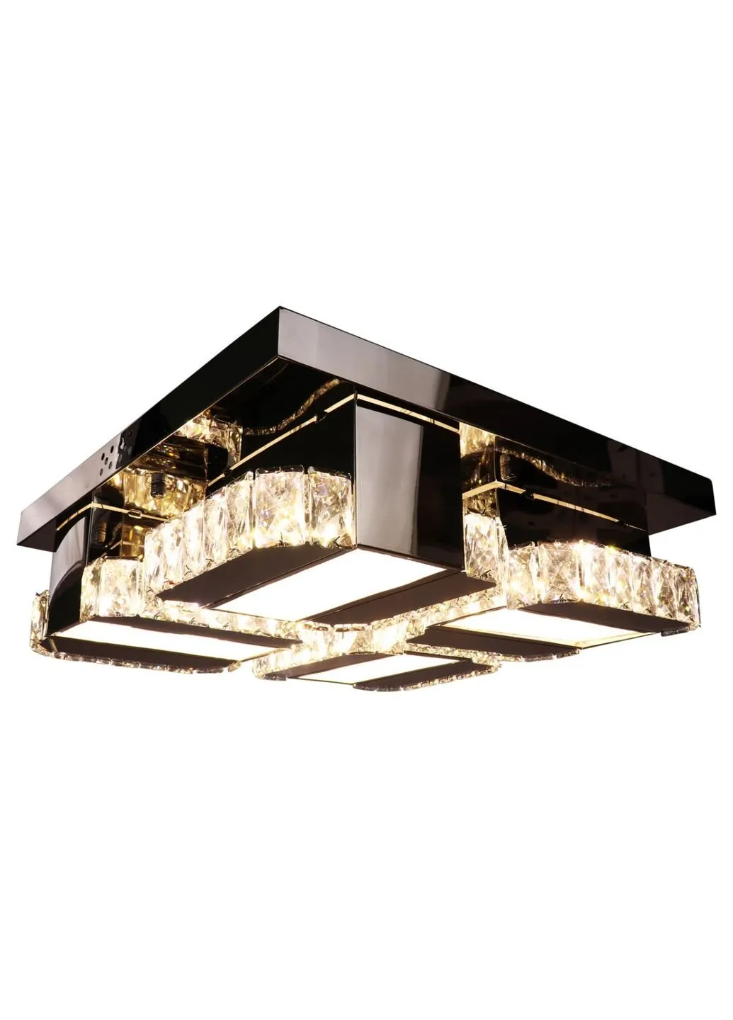Люстра потолочная хрустальная LED с пультом C2060/500 Хром 15х48х48 см. Sunnysky (253629899)