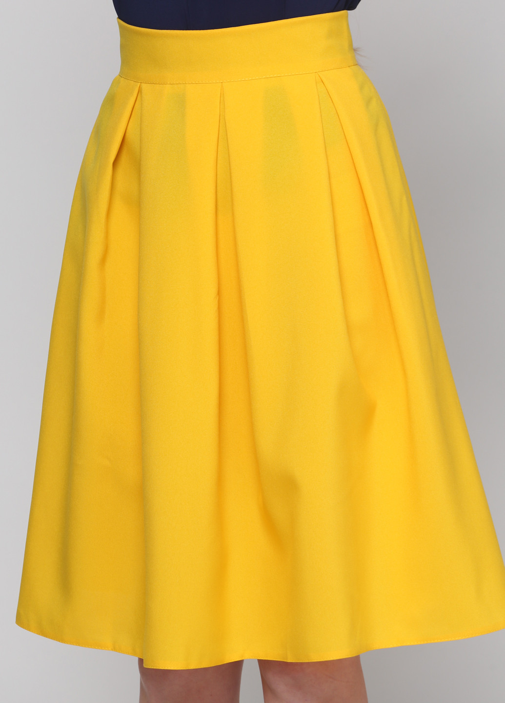 Желтая кэжуал однотонная юбка Gator миди