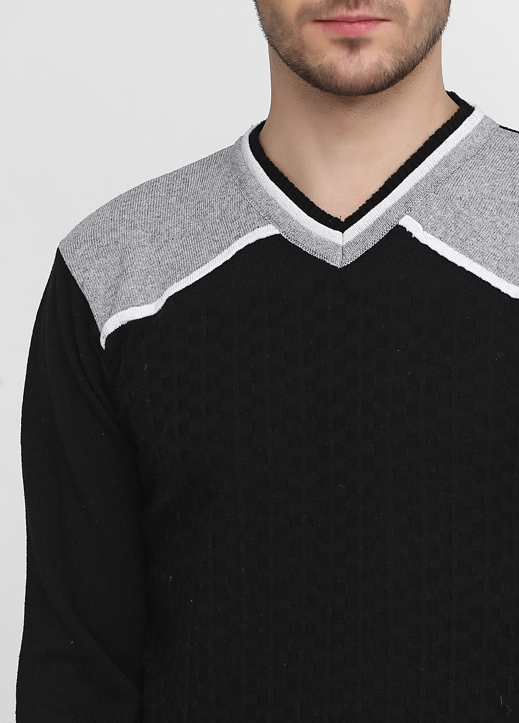 Черный демисезонный пуловер пуловер Enbiya