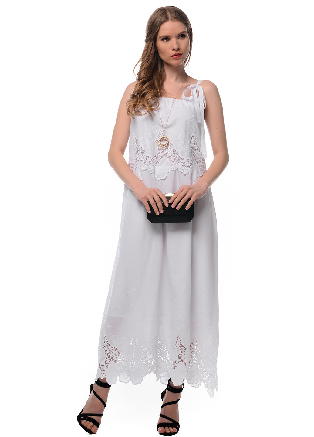 Белое кэжуал платье а-силуэт Arefeva однотонное