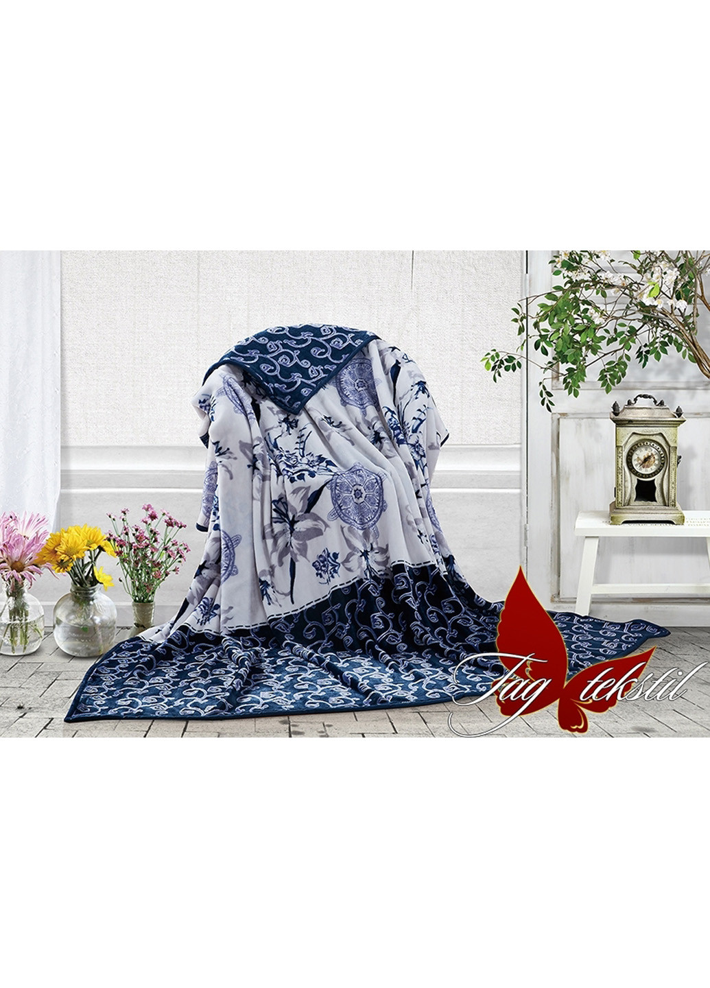 Плед велсофт мікрофібра 160х220 см Tag (193351168)