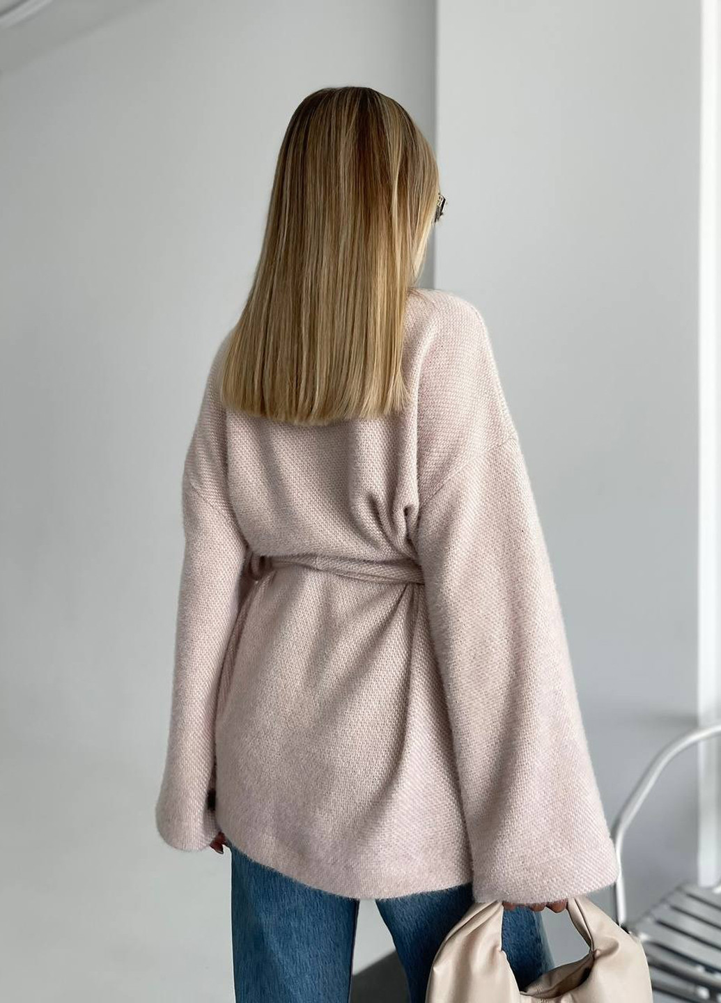 Бежевый демисезонный кардиган No Brand