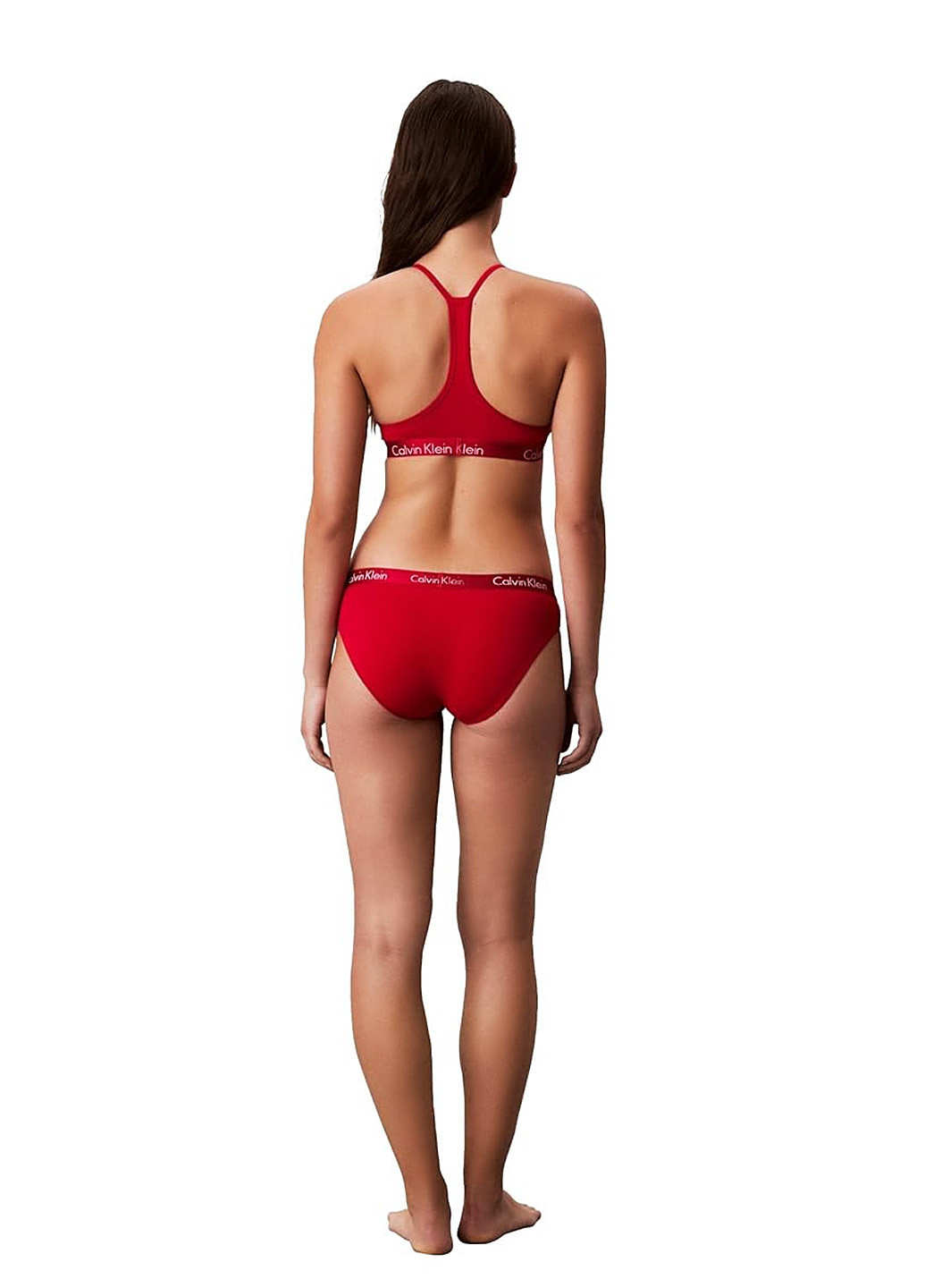 Червоний топ бюстгальтер Calvin Klein без кісточок бавовна