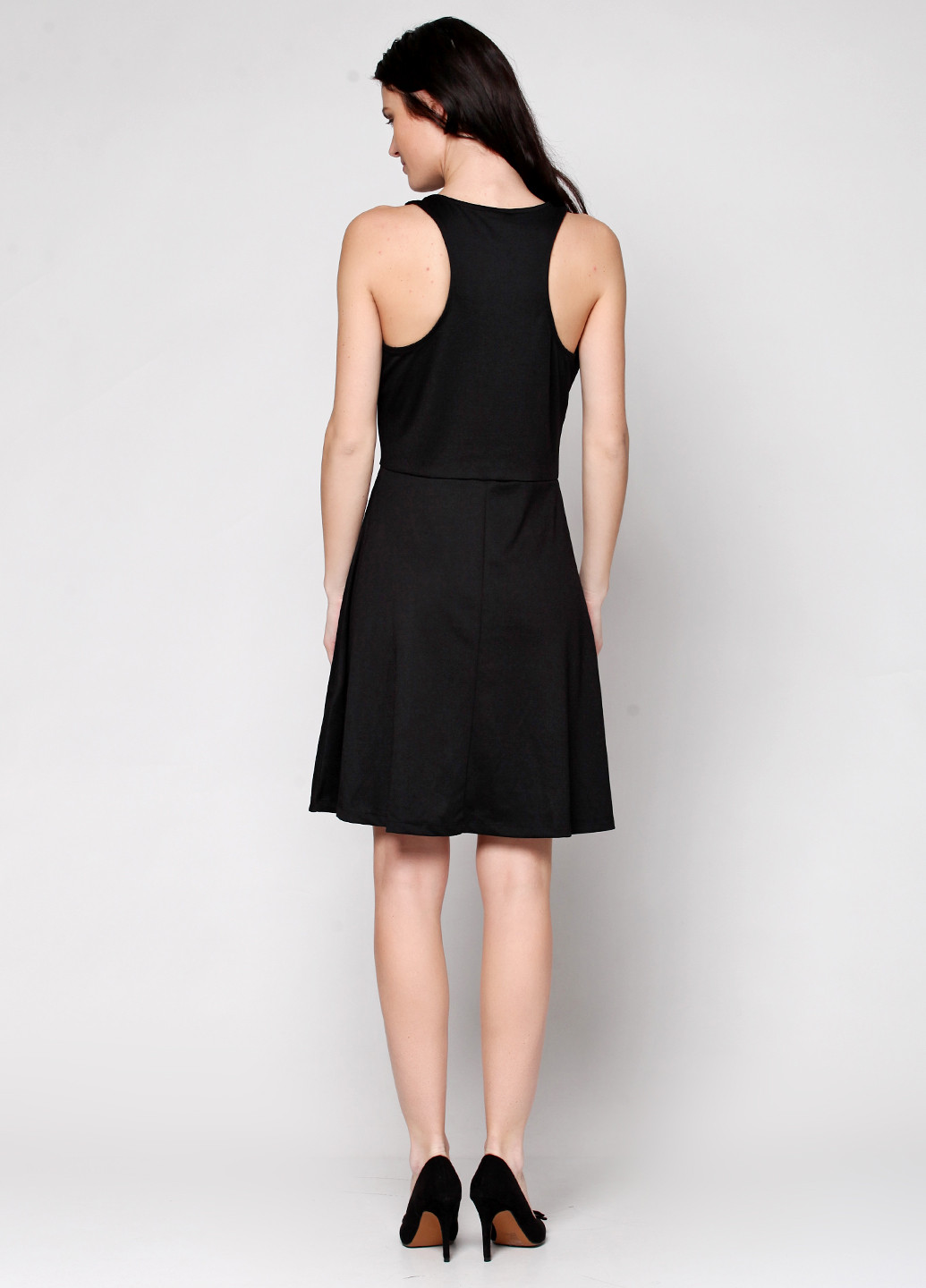 Чорна кежуал сукня з посадкою по талії H&M однотонна