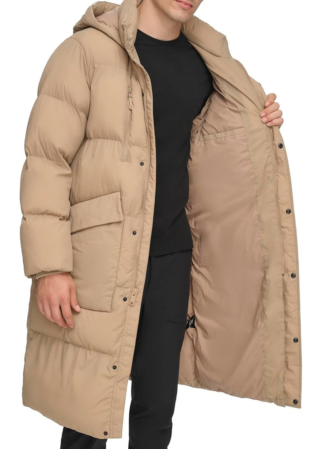 Бежевая демисезонная куртка DKNY