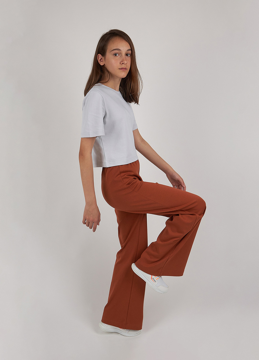 Коричневые кэжуал летние палаццо брюки Garnamama