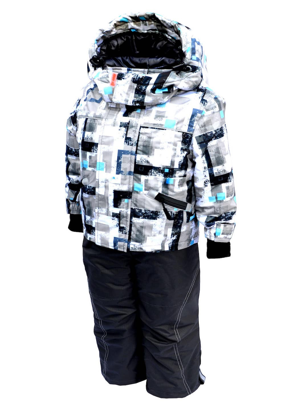 Сірий зимній зимовий костюм (куртка + напівкомбінезон) з мембранної тканини Be easy